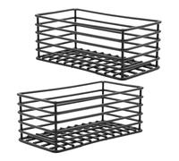 Toyvian 2 Pezzi Organizer per Bustine di Zucchero in Ferro Nero Impilabile, Salvaspazio e Comodo per Accesso Rapido, per Piani Cucina Compatti e Tavoli da Pranzo