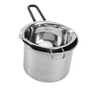 Toyvian 2 pezzi Pentolino Sciogli Burro in Acciaio Inossidabile con Manico in Silicone Doppia Ciotola per Sciogliere Cioccolato e Formaggio Riscaldamento Uniforme e Veloce Adatto per