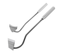 Toyvian 2 Pezzi Piccola portatile piccolo agricoltura diserbo mini scopo attrezzo coltivare zappe coltivare la piccola da scavo forniture di giardinaggio acciaio Argento