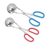 Toyvian 2 pezzi Pinze per Polpette in Acciaio Inossidabile Design Ergonomico Antiruggine Utensile Manuale Antiadherente per Formare Polpette in Cucina