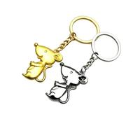 Toyvian 2 pezzi Portachiavi Acciaio Inossidabile con Pendente Animale Carino Regalo Amici Decorazione Borsa e Chiavi Colore Casuale Colore Casuale