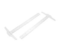 Toyvian 2 Pezzi Righello a T in Plastica Bianco 30cm per Studenti Scala Chiara e Precisa, Resistente per Scuola e Casa