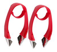 Toyvian 2 pezzi Separatore di Gambi per Frutta Strumento Rimuovi Steli Fragole Ananas Pomodori Clip Corer in Acciaio e Plastica Facile da Usare e Pulire per Cucina Domestica