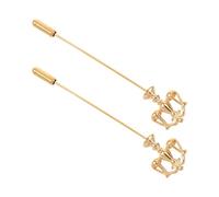 Toyvian 2 Pezzi Spilla da Bavero Accessorio Versatile ed Elegante in Lega Oro Simbolo della Bilancia della Giustizia per Abiti da Uomo e Occasioni Formali