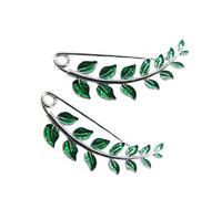 Toyvian 2 Pezzi Spilla da Donna in Lega Verde per Scialle Fibbia Antiscivolo, Elegante Corsage Comodo da Indossare, per Celebrazioni e Welfare Aziendale