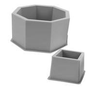 Toyvian 2 Pezzi stampo per vasi in stampo per pentole in silicone in stampe per fioriere in Gel silice Grigio chiaro