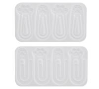 Toyvian 2 Pezzi Stampo Segnalibro Silicone Impronta Zampe Gatto Modello Clip e Graffetta per Resinatura Fai da Te Adatto per Segnalibri Animali Premiazioni Scolastiche e Articoli di