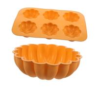 Toyvian 2 pezzi Stampo Silicone Forma Halloween Teglia Grande Antiadherente e Stampo Cioccolato Cavità per Dolci e Gelatine per Feste Autunnali e Ricette Te