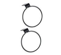 Toyvian 2 pezzi Supporto da Parete per Vasi di Fiori Anello Portavaso in Ferro Nero Staffa Resistente per Fioriere da Interno ed Esterno Facile Installazione per Balcone e Giardino