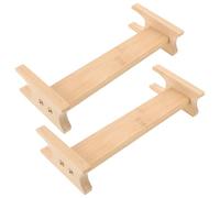 Toyvian 2 Pezzi Supporto in Legno Resistente Stile Farmhouse per Mattarello da Cucina Organizer Salvaspazio e Compatibile Varie Dimensioni per Rotella Pasta e Impasti