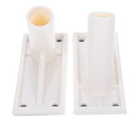 Toyvian 2 Pezzi Supporto Porta Bandiera in Plastica Beige Resistente alle Intemperie Adesivo Autoadesivo Regolabile per Bandiere e Aste da Muro per Patio e Giardino