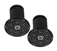 Toyvian 2 Pezzi Tappi Terminali Manubrio Bici in Lega di Alluminio Nera | Espansione Silicone e Acciaio Inox, per Mountain Bike e Bici da Strada, Set per Barra