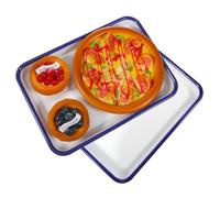 Toyvian 2 Pezzi Teglia Smaltata Rettangolare per Forno e Frigo Pirofila da Cucina Versatile e Leggera Facile da Pulire per Dolci Arrosti e Dessert