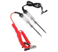 Toyvian 2 Pezzi Tester Elettrico Auto a Penna Dc con Display Trasparente | Morsetto a Coccodrillo per Massa, Diagnosi su Batteria Auto e Prese Domestiche, Plastica e Lega