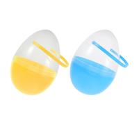Toyvian 2 Pezzi Uovo di Pasqua da Riempire con Manico, Contenitore Pasquale in Pp da 25cm, Facile da Trasportare per Feste di Pasqua e Decorazioni Artigianali