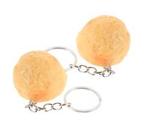 Toyvian 2 Portachiavi Imitazione Takoyaki Giapponese Portachiavi Ciondolo Cibo Realistico Accessorio Multifunzione per Borse