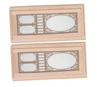 Toyvian 2 Scale For Dollhouse Diy Decoration Detailed Screen Door Craft Authentic Small Furniture Accessory