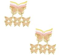 Toyvian 2 Set di Farfalle da Parete Decorazioni per Camerette Decorazioni per Camerette Decorazioni per Pareti A Farfalla Adesivi A Farfalla per Pareti di Grandi Dimensioni Carta