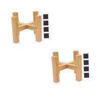Toyvian 2 Set fioriera in Legno portavasi a Gambe Base espositiva per vasi da Fiori in Legno Resistente portavaso per Fiori Supporto per vasi di Fiori di Legno Cachi