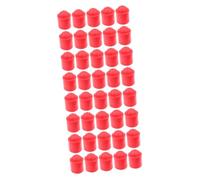Toyvian 2 Set Manica in Gomma Coda A Bastoncino Stecche da Biliardo Schiuma Fine Paraurti da Biliardo Protezioni Terminali Sostituibili Gomma da Cancellare Rosso 25 Pezzi*2