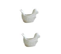 Toyvian 2 Set Vaso di Fiori Succulenti in Ceramica Pentola Impianti Piccole Pentole Succulenti Fioriere Ai Fioriera Decorativa Simpatico Vaso Succulento Piccolo Floreale Bianca 2 Pezzi*2