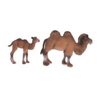 Toyvian 2 statuette realistiche di cammello in PVC ornamenti animali del deserto statue di cammello in miniatura educative per interni ed esterni decorazione