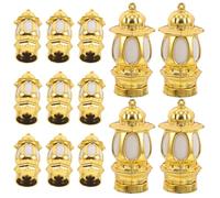 Toyvian 20 Lanterne Mini Dorate per Casa delle Bambole Luci Decorative per Artigianato e Lanterne da Campeggio in Miniatura Set da 20 Pezzi per Decorazioni Natalizie e Ambienti in
