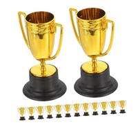 Toyvian 20 Mini Trofei per Piccolo del Bomboniere Mini Golden Trophy Giocattolo Favore del Partito Premi d'oro Plastica