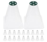 Toyvian 20 Pezzi Campana Protettiva per Piante, Pet Trasparente | Riutilizzabile, Protezione Gelo e Freddo, per Orto e Serra Domestica, Fiori e Piante