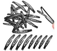 Toyvian 20 Pezzi Clip per Chioma Root Clips in Metallo Rivestimento Antiscivolo in Silicone, Set tra Medie e Grandi, Accessori per Acconciature Femminili Sicure e Resistenti