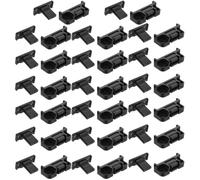 Toyvian 20 Pezzi Connettore Rapido per Mobili e Armadi, Basso Profilo, Nero | ABS Resistente, Base a Spinta Chiusura Sicura, Spazio Fori 38mm, Finitura Liscia