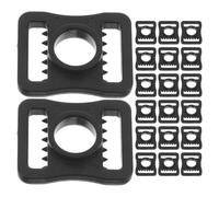 Toyvian 20 pezzi di fibbie per accessori per caschi da football americano e | Kit di riparazione per sottogola, adattatore in plastica per casco multisport, ricambi per uso quotidiano.
