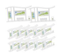 Toyvian 20 Pezzi Miniatura Stazione Ferroviaria Plastica Resistente per Diorami e Scenari Urbani Fermata Bus Realistica per Casa delle Bambole e Giardinaggio in Miniatura