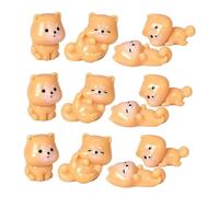 Toyvian 20 Pezzi Miniature Resin Dog Figurines Small Detailed Puppy Statues For Fairy Garden Micro Landscape DIY Bonsai Decor Vibrant Non-fading Resin Art Ornaments