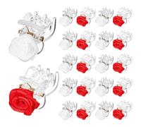 Toyvian 20 Pezzi Mollette per Chioma a Forma di Rosa Piccole Forcine Leggere in Plastica Colorata Accessori Chioma per Donne e Ragazze per Uso Quotidiano e Acconciature Eleganti