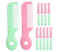 Toyvian 20 Pezzi Pettine per Chioma Setole a Punta Rotonda in Plastica, Pettine Sicuro per Chioma Delicati, Design Ergonomico Carino per Cura Quotidiana e Viaggi