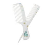 Toyvian 20 Pezzi Pettine per Coda Appuntita, Plastico Verde, Set | Dentatura Fine e Punte Arrotondate, per Casa e Dormitorio Studentesco, Stile Carino, Facile da Pettinare