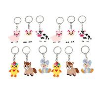Toyvian 20 Pezzi Portachiavi Borsa Zaino Per Bambini Regali Per Bambini Sfusi Bomboniere Dello Zoo Ciondolo a Forma Di Borsa Bomboniera Per Animali Da Fattoria Regalo Bambino Pvc Coniglio
