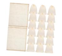 Toyvian 20 pezzi Sacchetti per Infusione Spezie con Coulisse Sacchetti Filtranti Riutilizzabili in Maglia Fine Alimenti per Zuppe e Minestre senza Residui Facili da Usare e Durevoli