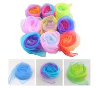 Toyvian 20 Pezzi Sciarpe da Giocoleria e Danza in Nailon, Morbide e Leggere | Lezioni di Movimento e Allenamento, Facili da Agitare, Adatte a Bimbi e Insegnanti Colore Casuale