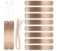 Toyvian 20 Pezzi Targhette Metalliche in Rame Riutilizzabili con Filo per Piante da Giardino e Orto, Etichette Impermeabili per Coltivazioni e Piante da Esterno Eleganti e Resistenti