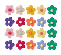Toyvian 20 Spille a Forma di Fiore in Plastica Colorata, Leggere e Resistenti, Spilla per Vestiti e Copricapo, Accessori Decorativi per Borsa, Set da 20 Pezzi Colore Colore Casuale