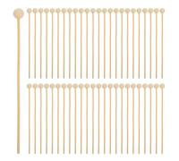 Toyvian 200 Bastoncini di Legno per Lecca-lecca da 15 Cm con Estremità Sferica, Mescolatori e Spiedini per Caramelle, Bastoncini per Cake Pop per Decorazioni Riutilizzabile Stile Casuale