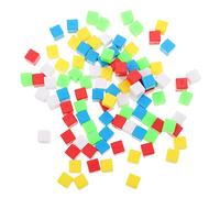 Toyvian 200 Pezzi Assistenza didattica della geometria matematica piccolo per blocchi quadrati cubi di plastica cubi artigianali pratici cubi blocchi cubici piccoli blocchi