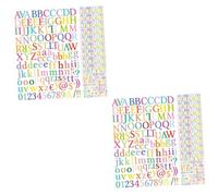 Toyvian 20fogli Adesivi Alphabet Stickers Impermeabili Adesivi Colorati Per Lettere e Numeri Etichette Per Decorazioni Di Scrapbooking e Artigianato Per Compleanni Matrimoni e Feste