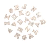 Toyvian 24 Pezzi Lettere Greche in Legno Non Finite Doppio Strato 2 Pollici per Progetti Creativi Decorazione Pareti e Artigianato Fai da Te