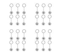 Toyvian 24 Pezzi Portachiavi Sfera Specchio Argento in Lega di Zinco per