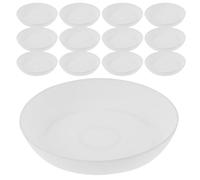 Toyvian 24 Pezzi Sottovaso Rotondo in Plastica Bianco per Vaso da Piante e Bonsai Design e Facile Mobilità per Creare Un'atmosfera Estiva su Davanzale o Giardino