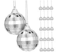 Toyvian 24pezzi Sfere Da Discoteca Specchio Decorazioni Sospese Per Feste Per Albero Natale Ciondoli Per Parete Retrò Accessori Per Decorazione Ed Esterna
