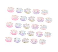 Toyvian 25 Gusci Resina Luminosi Mini Perlescenti per da Te e delle Fate per e Decorazioni per Dollhouse